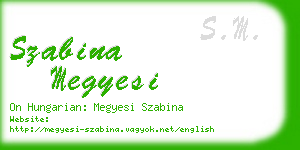 szabina megyesi business card